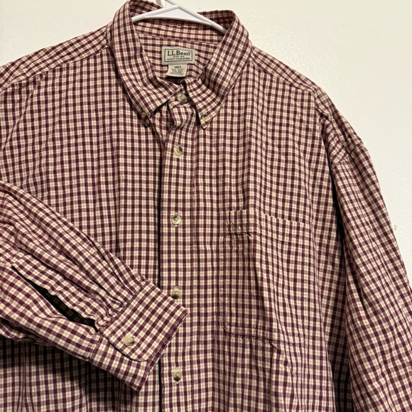 L.L. Bean Other - L.L. Bean Men's Plaid Shirt Checked Size XXL Regular Cotton Button Down